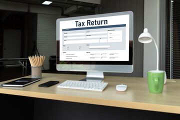Online tax return form for submitting individual income tax return form snugly on the internet...