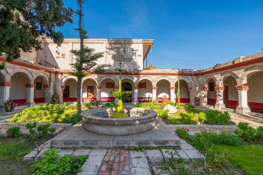 Garden at Monasterio y Museo de la Recoleta, UNESCO World Heritage Site, Arequipa, Arequipa Province, Arequipa Region, Peru