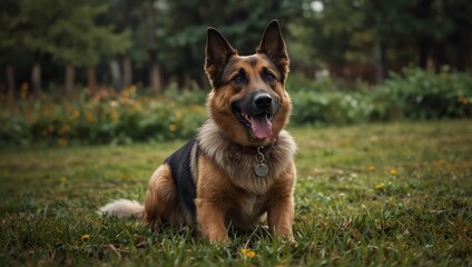 Naklejka premium german shepherd dog
