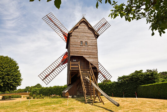 Windmill called Pelard at Bouville, Beauce, Eure-et-Loir department, Centre-Val-de-Loire region, France