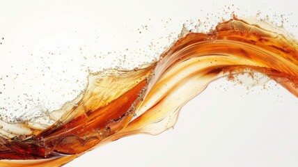 Splashes of oily liquid isolated on white background. Organic or motor oil 3D render. Drop of Cooking Oil with Air Bubbles. Icon of drop of oil or honey.