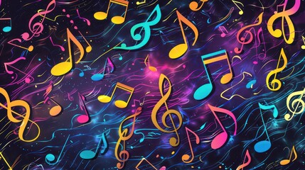 Fototapeta premium Abstract Music Notes