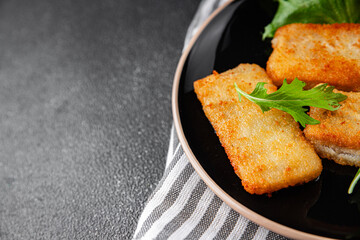 fish sticks fish in batter fresh meal food snack on the table copy space food background rustic top view Pescetarian diet