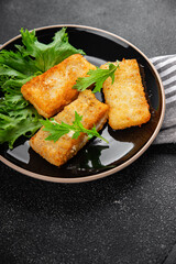 fish sticks fish in batter fresh meal food snack on the table copy space food background rustic top view Pescetarian diet