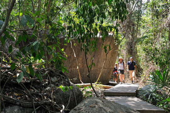 Walking in Tayrona National Natural Park, Department of Magdalena, Caribbean Region, Colombia
