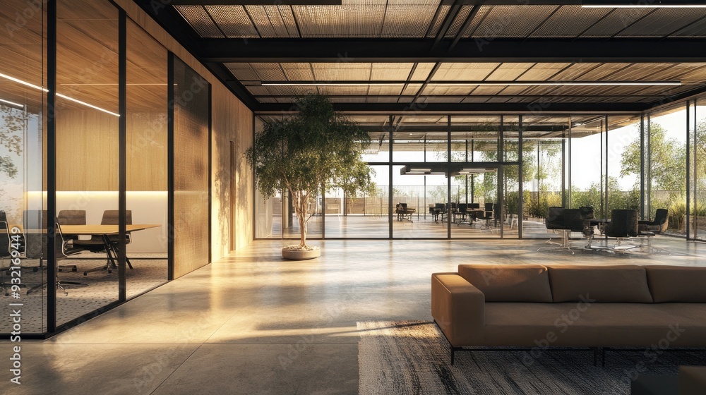 Poster 3d rendering of architectural design