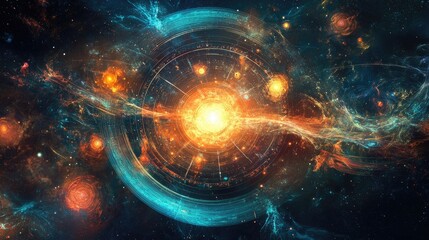 Obraz premium Abstract cosmic chart
