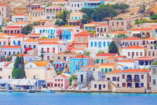 Emporio town, Halki Island, Dodecanese Islands, Greek Islands, Greece
