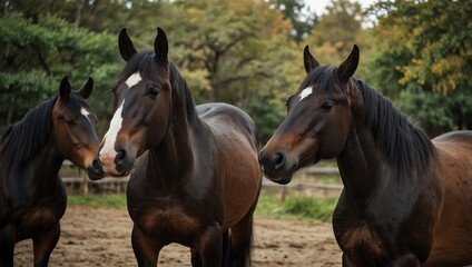 two horses in the field