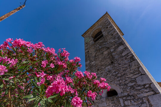 View of Church of Agia Paraskevi in Theologos, Theologos, Thassos, Aegean Sea, Greek Islands, Greece