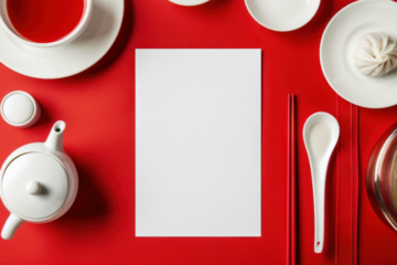 Menu card png mockup, transparent design