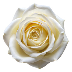 Classic white rose, elegant floral, transparent PNG file