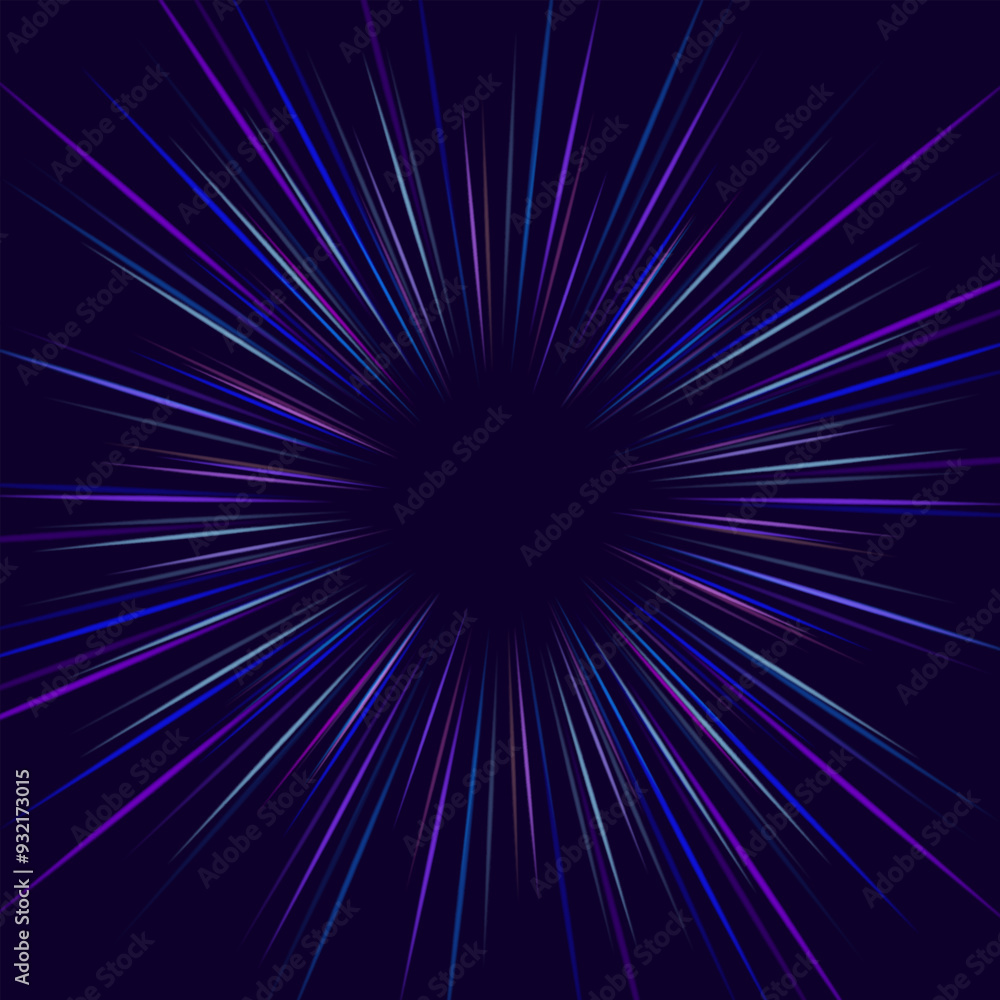 Poster high speed road in night time abstraction. laser beams luminous abstract sparkling isolated on a tra