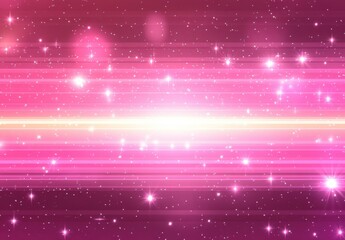 Obraz premium pink background with horizontal lines of lights, shiny and sparkling