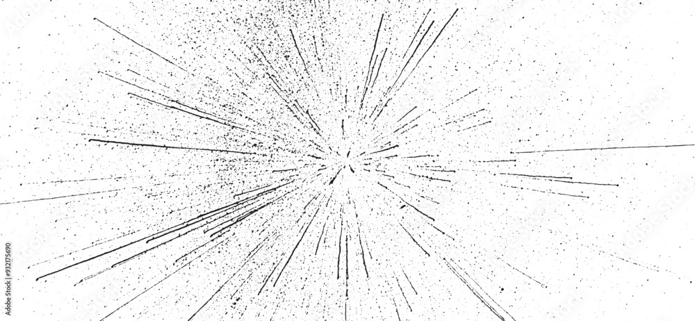 Poster circular starburst explosion texture. distressed uneven grunge background. abstract vector illustrat