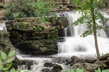 Fototapeta premium A woodland waterfall in Connecticut