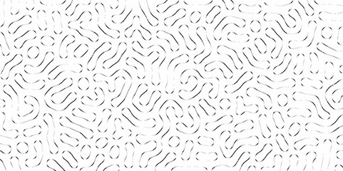 Fototapeta premium Abstract Turing organic wallpaper with background. Turing reaction diffusion monochrome seamless pattern with chaotic motion. Natural seamless line pattern. Linear design with biological shapes.
