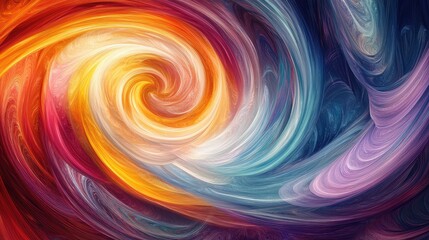 Abstract design of overlapping, swirling colors and shapes, representing reverberations and the flow of visual and auditory energy.