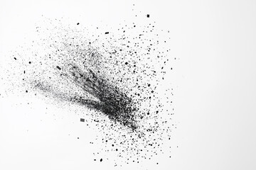 A black and white photo of a cloud of dust or ash