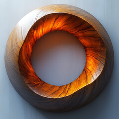 Beautiful Wooden Circle Logo 
