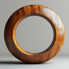 Beautiful Wooden Circle Logo 