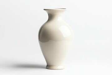 Elegant White Ceramic Vase for Home Decor - A simple yet elegant white ceramic vase, perfect for adding a touch of sophistication to any home. The vase features a classic design and a smooth, glossy f