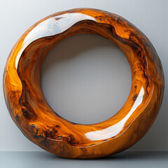 Beautiful Wooden Circle Logo 