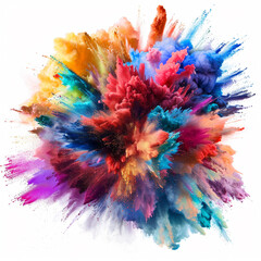 abstract color explosion paint vibrant multicolored splash art creative digital background texture design vivid burst bright energy rainbow artistic fantasy 
