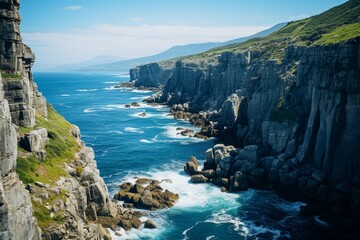 Amazing ocean and the view rocky cliffs sea view picture