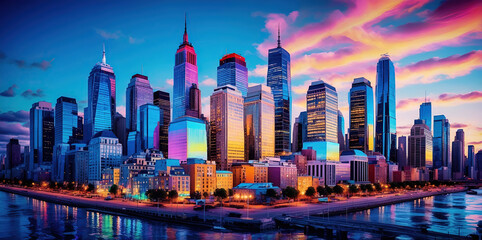 skyscraper office building abstract backgrounds illustration