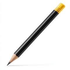 A pencil is shown on a white background