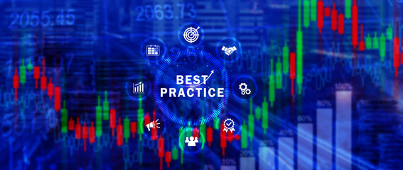 Obraz premium Best Practice concept, Business, Technology, Internet and network concept, Best practice, Manager, coach, leadership, plan to apply best practice method.