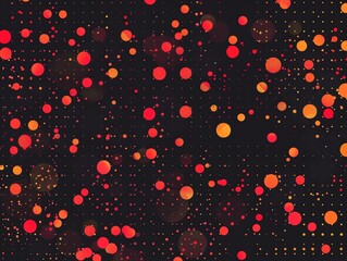 Abstract background with colorful dots on a dark backdrop. Perfect for digital art, design, and creative projects.