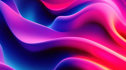 Obraz premium Abstract background created by colorful flowing neon surfaces. Futuristic fluid motion wallpaper