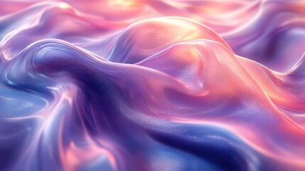 Obraz premium holographic iridescent background swirling pastel colors dreamy psychedelic patterns futuristic abstract design