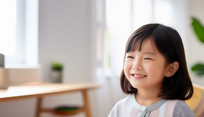Fototapeta premium 笑顔の幼い少女（smiling young girl） 