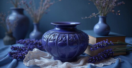 still life with a vase and flowers