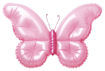 PNG Butterfly balloon pink white background.