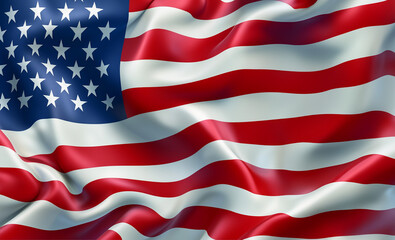 Obraz premium 3d American Flag full frame