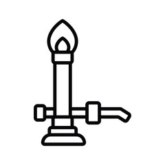 Chemical potion heater icon line vector design in trendy style