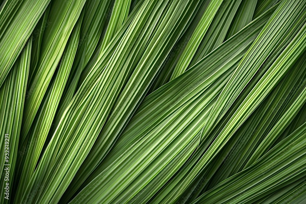 Poster group of green leaves is forming a natural and fresh background with a diagonal pattern