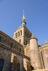 Bell Tower of the Abbey at Mont Saint-Michel, Normandy, France