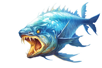 Fototapeta premium Animal fish aggression underwater.
