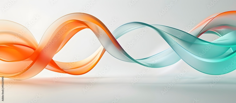 Poster colorful abstract waveform background with flowing lines