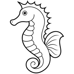 Sea Horse Vector Illustration - Elegant SVG, Cricut Files, Clipart, and T-Shirt Graphics for Ocean-Themed Designs