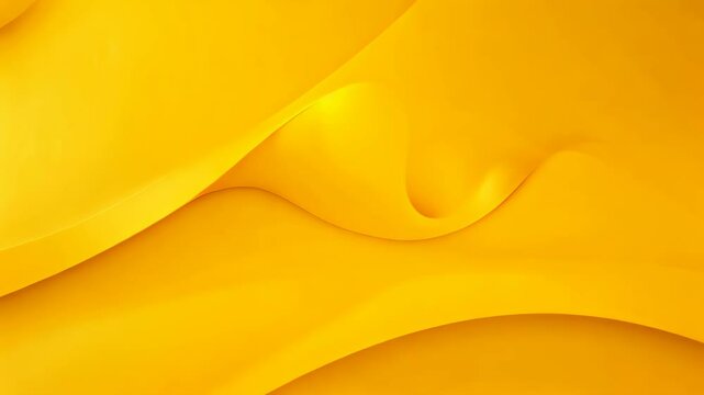 Yellow abstract background with smooth lines. 3d rendering, 3d illustration, Abstract folded paper effect with a bright colorful yellow background