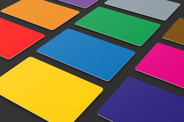 3D illustration. Credit card mockup isolated