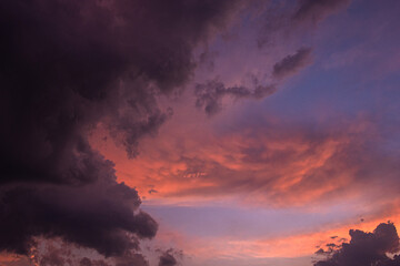 Fototapeta premium dramatic colorful sunset sky background