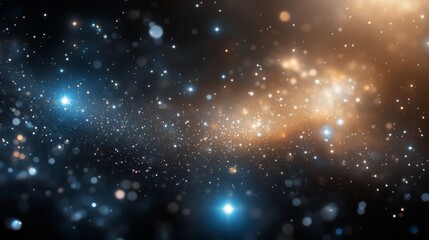 Obraz premium Colorful cosmic clouds and stars in the expansive night sky