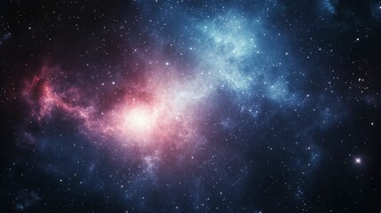 Fototapeta premium Colorful cosmic clouds and stars in the expansive night sky